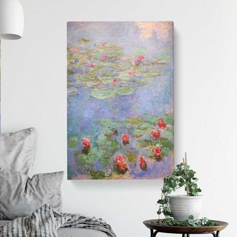 Water Lilies Lily Pond Vol.8 by Claude Monet - Wrapped Canvas Painting, 76cm H x 50cm W x 3cm D