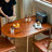 Chestnut colour Oval Solid Wood Dining table