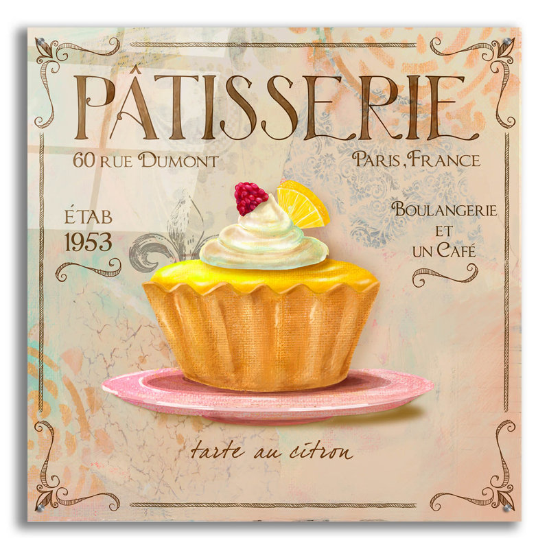 «Patisserie 4» par Fiona Stokes-Gilbert, art mural en verre acrylique, H 36 po x l 36 po x P 0,2 po