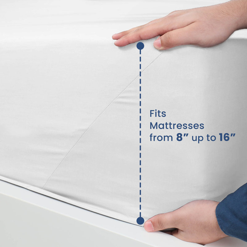 Martex 225 Thread Count Bed Sheets Light Weight, Soft Breathable Sheets, Brushed Cotton Rich Blend, Secure Fit, Wrinkle Resistant, Durable, Easy Care & Comfy Sheets