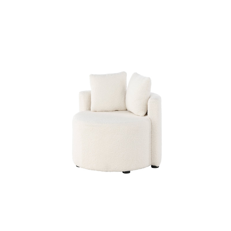 Prisco Upholstered Armchair, White