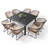 8 - Person Aluminum Dining Set With Removable Cushions And Umbrella Hole-986272162