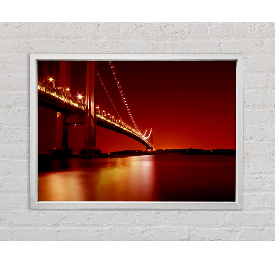 Die Golden Gate Bridge Orange - Einzelbildrahmen Kunstdrucke auf Leinwand