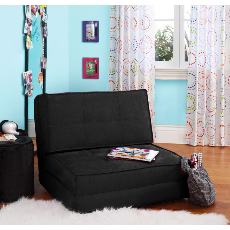 Méridienne convertible, Polyester noir