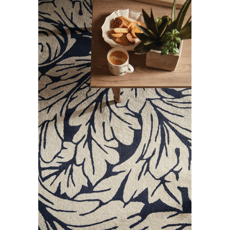 Aroon Floral Wool Area Rug, Rectangle 200 x 290cm