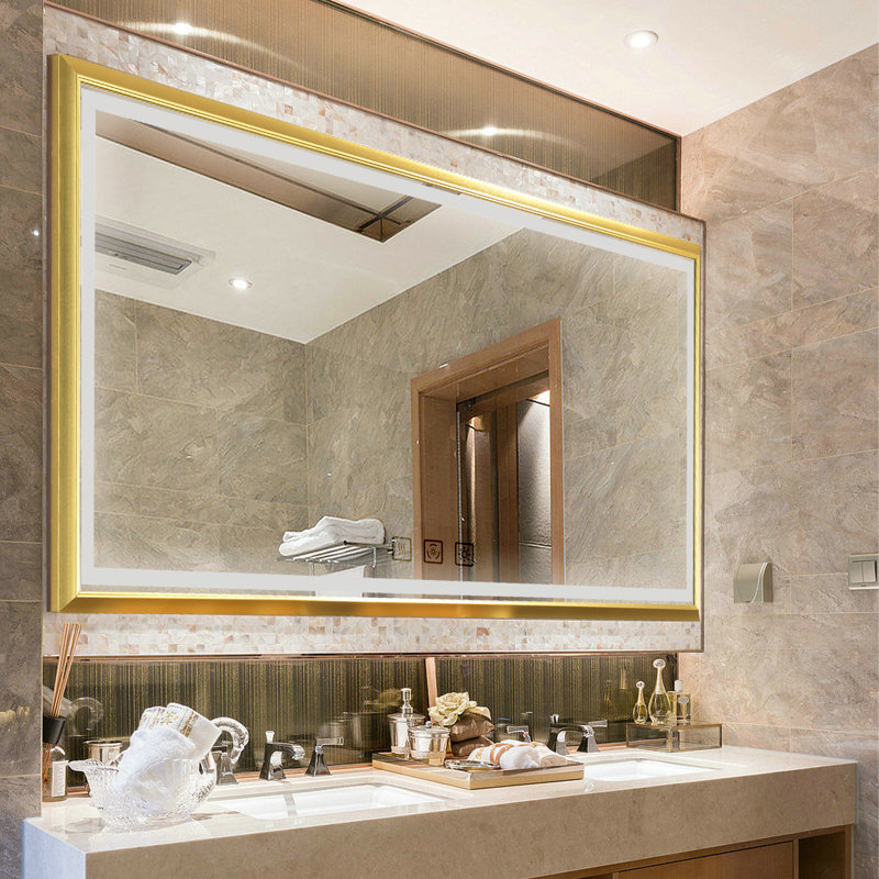 Miroir lumineux à DEL avec désembueur et température de couleur réglable