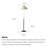Cream-Style Acrylic & Wrought Iron Floor Lamp