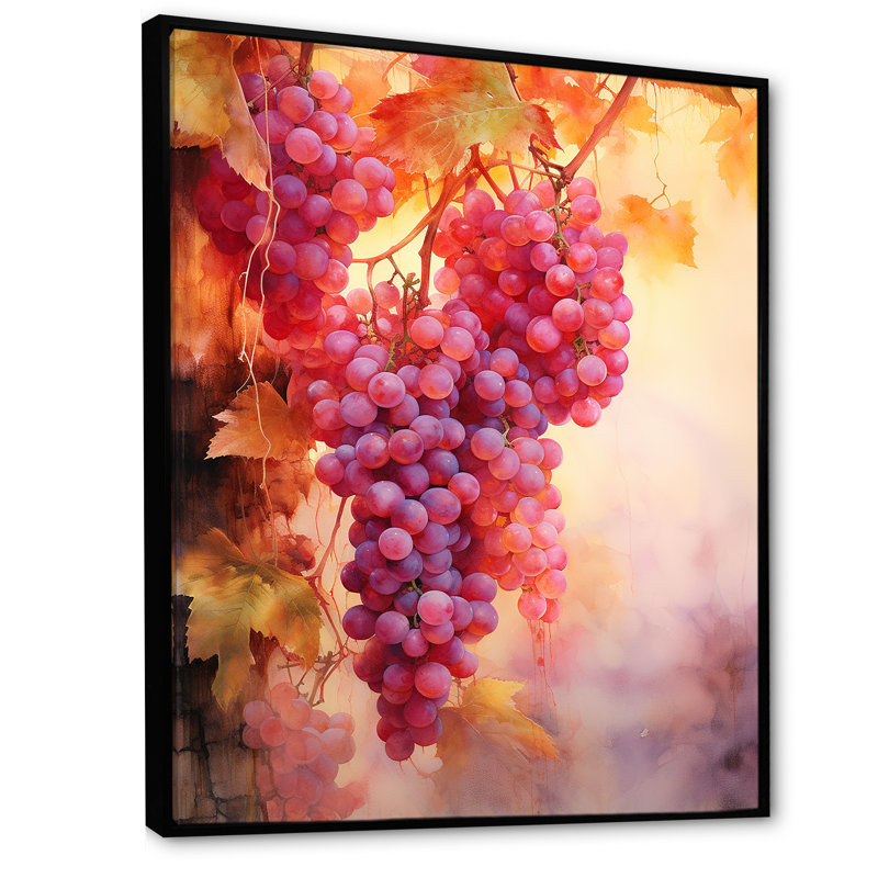 Vineyard Veil I - Imprimé, Cadre flottant noir, H 32 po x l 24 po x P 1 po
