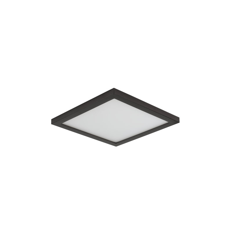 Methel LED Flush Mount, Bronze, 0.5" H x 7" W x 7" D