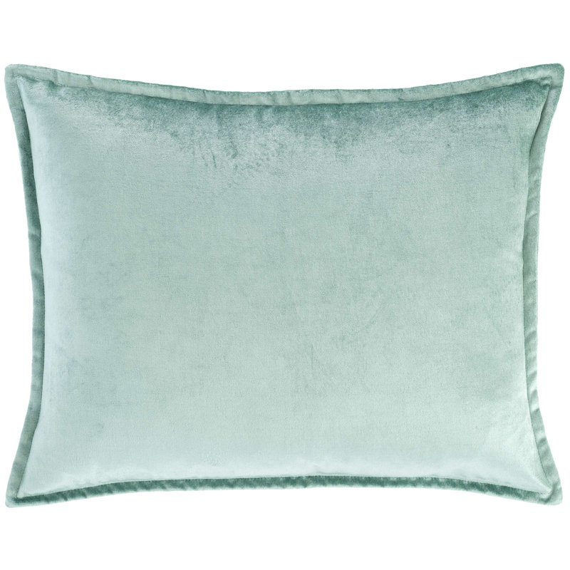 Housse de coussin rectangulaire en mélange de coton / viscose Panne, Glace