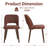  Upholstered Chenille Modern Dining Side Chairs with Solid Wood Legs for Dining Room Set of 6-790102296-790102299