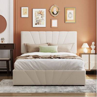 Upholstered Platform Bed With A Hydraulic Storage System -  Everly Quinn, DBBE7A5756B5462CAD84CDD44B4C6C69