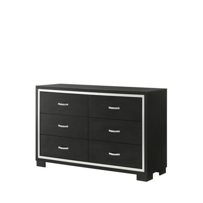 Mobilier de chambre à coucher moderne moderne en bois noir