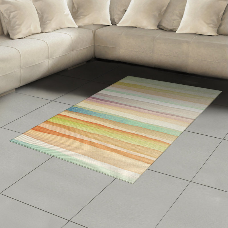 Tapis décoratif pastel, Rectangle— 4 pi x 5 pi 8 po
