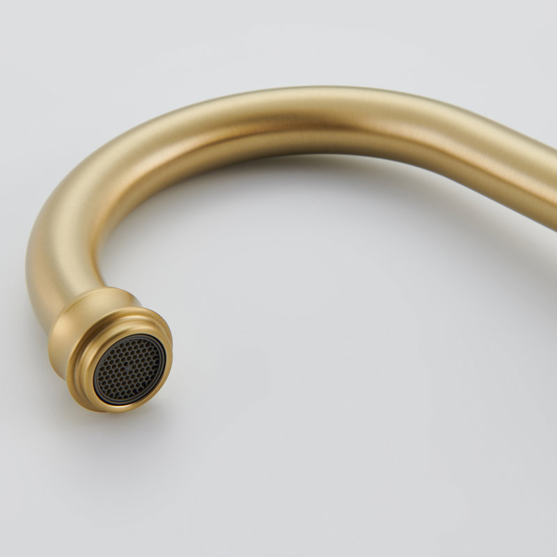 8-inch Widespread Faucet 2-handle Bathroom Faucet with Drain, Gold