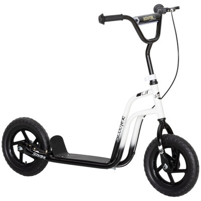 Trottinette pour enfants, trottinette légère à grandes roues avec guidon réglable en hauteur, frein arrière, béquille, repose-pieds, roues EVA de 12 pouces, pour les enfants de 5 à 12 ans