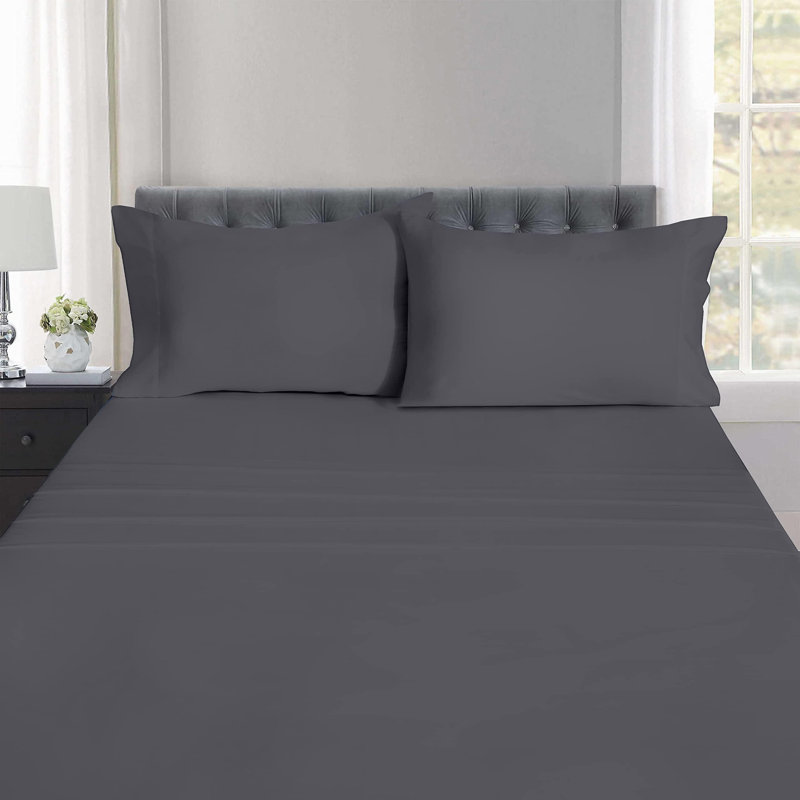 100% Cotton Sheets Sets Soft Crispy Percale Cooling Sheets 16 Inch Deep Pocket Bed Sheets, Queen Sheet Set with 2 Pillowcase