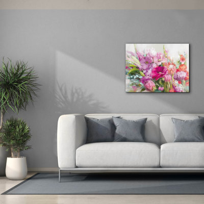 «Bright Florals» par Danhui Nai, art mural sur toile
