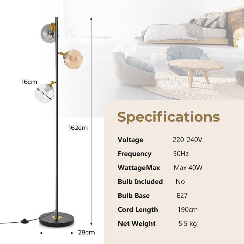 Petersville 162cm Tree Floor Lamp