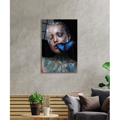 Élégante peinture décorative en verre trempé 18,1 po x 28,3 po | 100% verre trempé, épaisseur: 0,16 pouce | Superbe œuvre d'art pour la décoration intérieure, le salon et les espaces de bureau, durable et facile à nettoyer