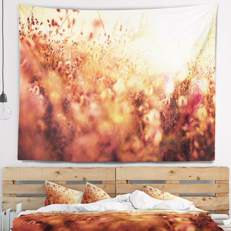 Tapisserie «Brown Shade Flowers in Sunshine», H 32 po x l 39 po