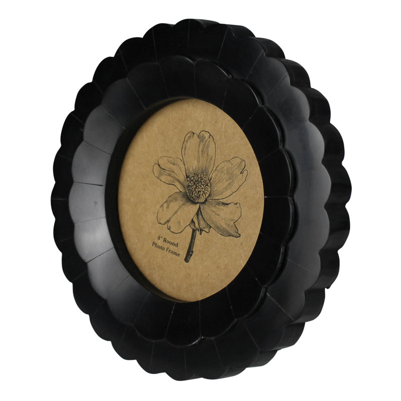 Cadre pétale rond - 4 pouces, Noir, noir, noir, noir