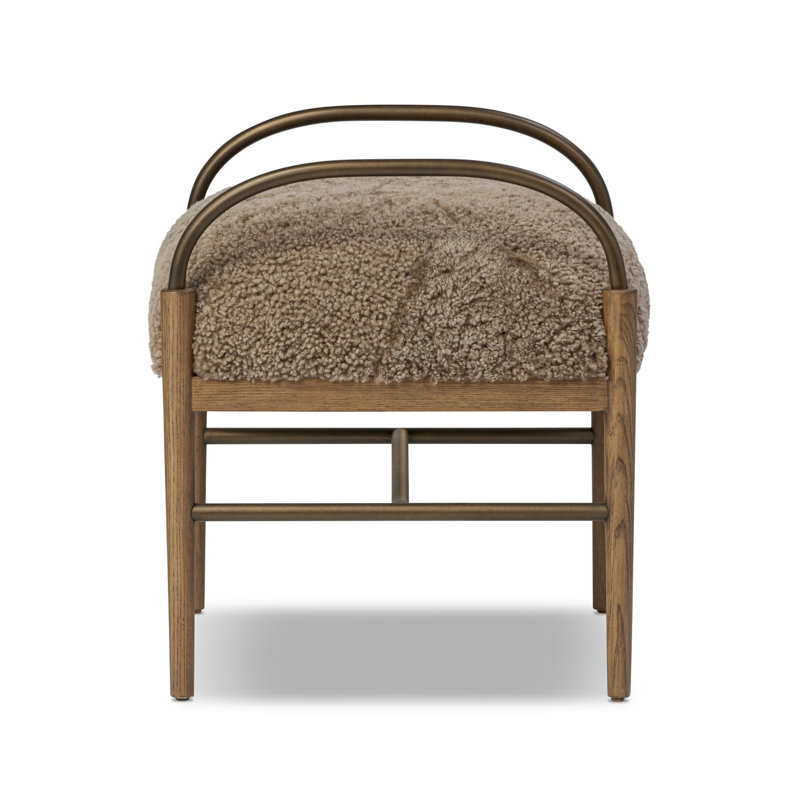 Demi Upholstered Accent Stool, Taupe