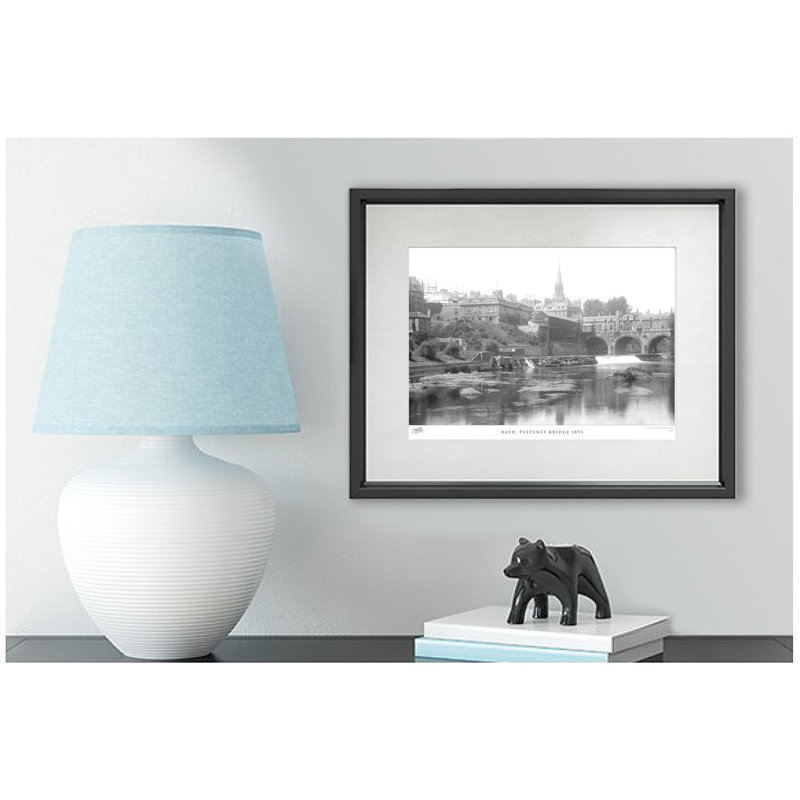 Bath, Pulteney Bridge 1895 - Single Picture Frame Print, 28cm H X 36cm W x 2cm D
