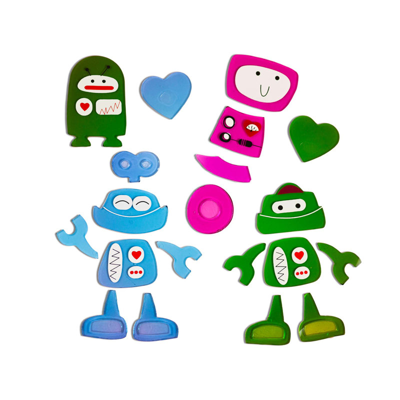 Adhésif décoratif "Roush Bag Large Love Bots"