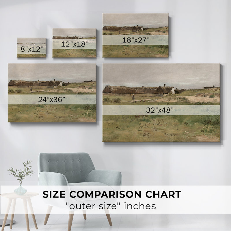 Paysage rétro - CML - impression sur toile tendue, Toile tendue, H 9 po x l 13 po x P 1,5 po
