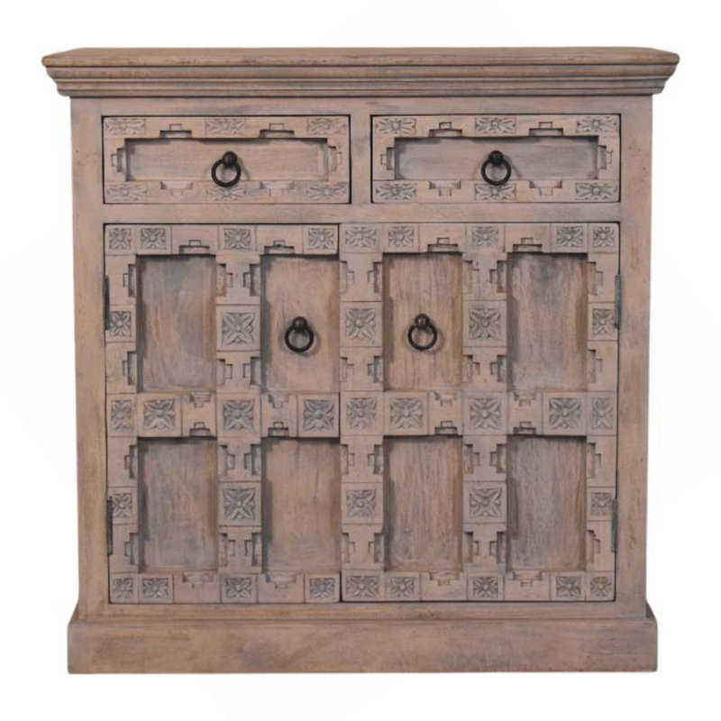 Woodjaipur Lattice Sideboard,Brown,Storage