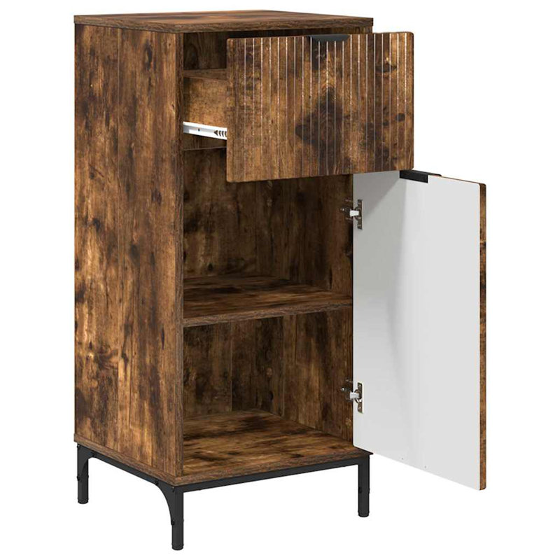 Bathroom Cabinet, Smoked Oak