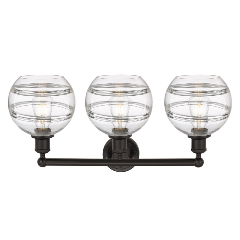 Bienes 3 - Light Dimmable Vanity Light, Clear, Oil Rubbed Bronze