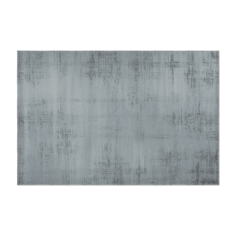 Abstract Gray Indoor and Outdoor Area Rug, Rectangle 2' x 3'