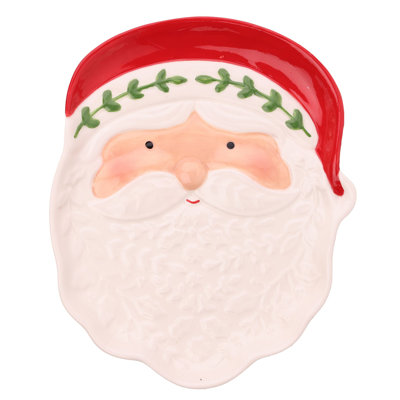 Santa & Friends Ceramic Nordic Plate Mr Claus