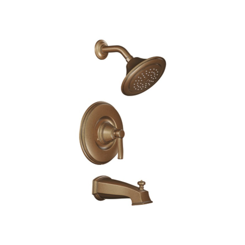 Rothbury Tub and Shower Faucet with Posi-Temp, Antique Bronze