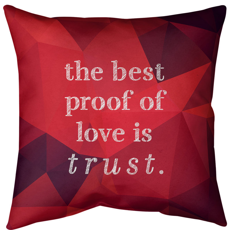 Coussin de sol pierres précieuses Love & Trust, H 36 po x l 36 po, Rubis