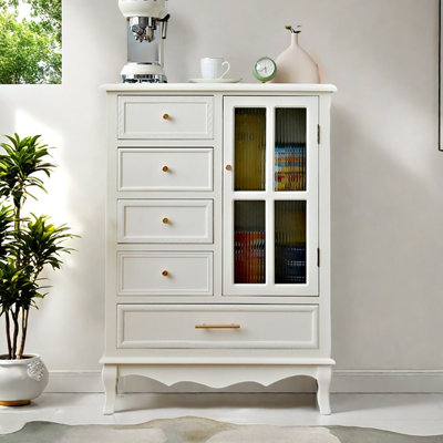 Nordic style modern solid color accent cabinet