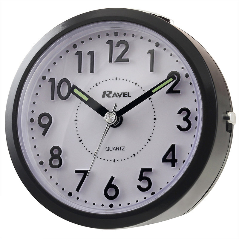 Quartz movement / Crystal Alarm Clock, Black