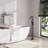 316 Stainless Steel Indoor/Outdoor Safe Freestanding Tub Filler,Modern Floor Mount Tub Faucet With Handheld Shower, Thermostatic-129109233