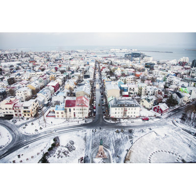 Overlooking Reykjavik - Wrapped Canvas Photograph