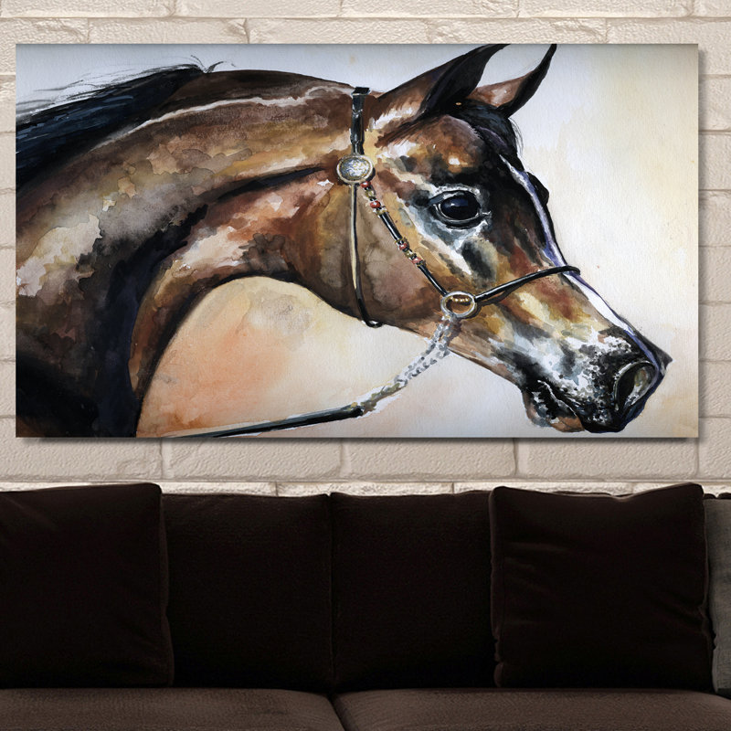« cheval 2 », reproduction d’art sur toile tendue, H 28 po x l 48 po x P 1,5 po