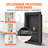 16"x24" Black Tile-Ready Shower Niche with Double Shelves