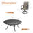 Orlando 8-Person Patio Dining Set with 63" Round Dining Table and 8 Swivel PVC-coated polyester Chairs-941671518