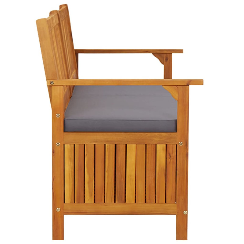 Boîte de rangement pour terrasse Cotswald, 33.1" H x 58.3" W x 24.4" D, Brun / Gris