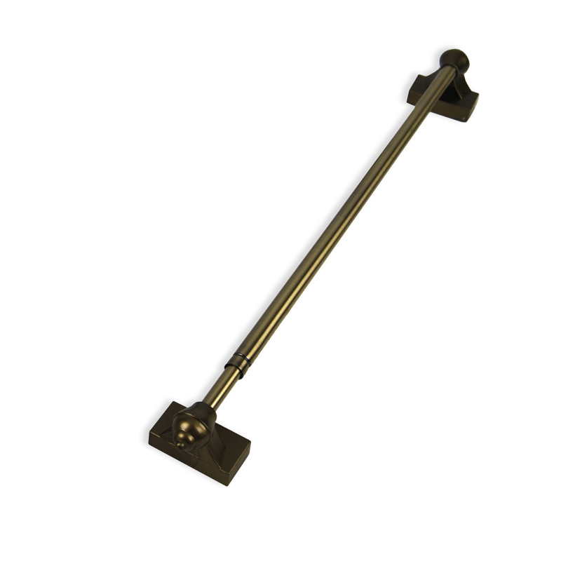 Tringle à rideaux simple magnétique Sigisbert, Laiton antique