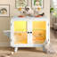 Ishaanvi Enclosure with LED Light and 2 Glass Doors-1265504405