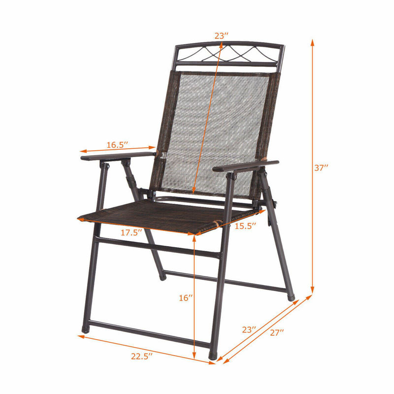 Steel Outdoor Folding Dining Armchair