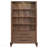 Tranquility Bookcase Pier, Minimal Assembly Required, Walnut Finish