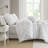 Bailey White Diamond Pucker Woven Wrinkle Resistant 4-Piece Full/Queen Comforter Set-110406104-110406109